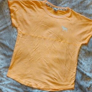 PINK Victoria's Secret Orange Sweatshirt Tee